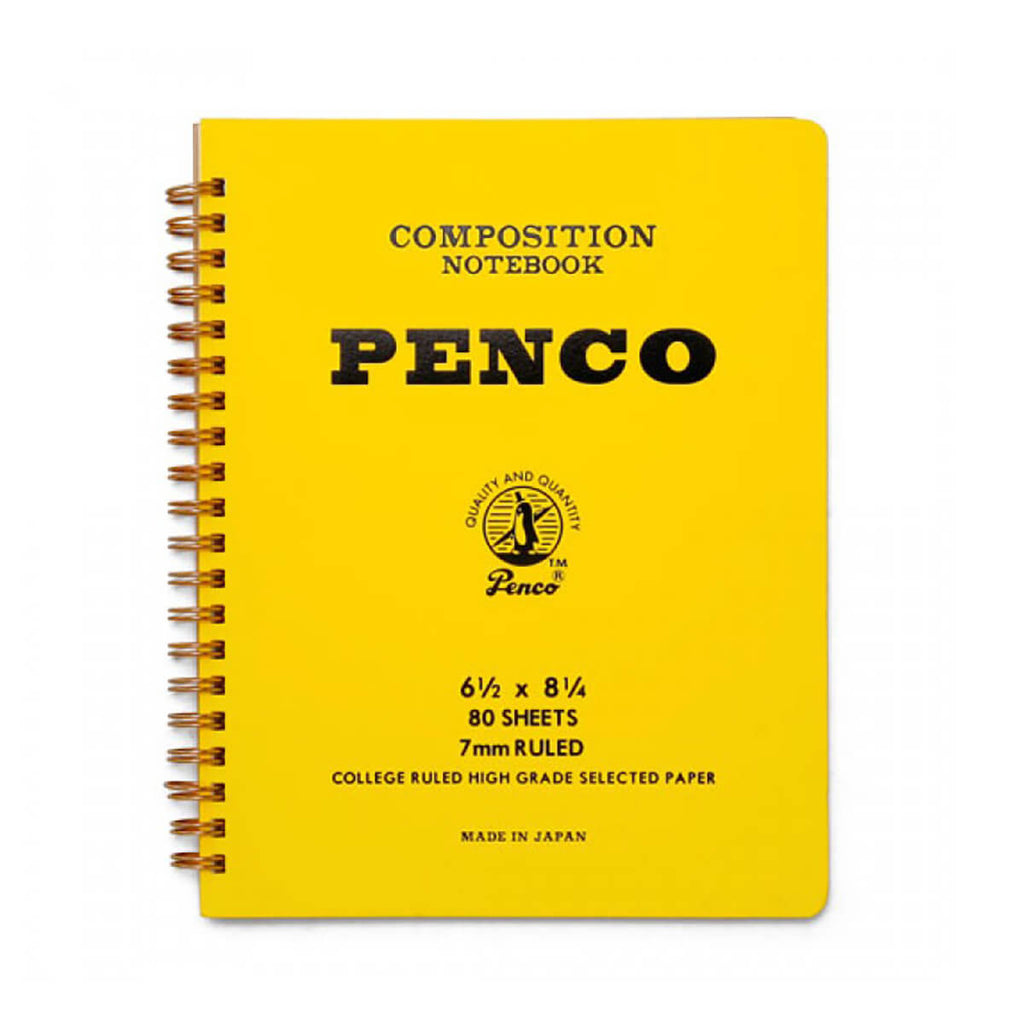 Large Coil Notebook in Yellow by Hightide Penco