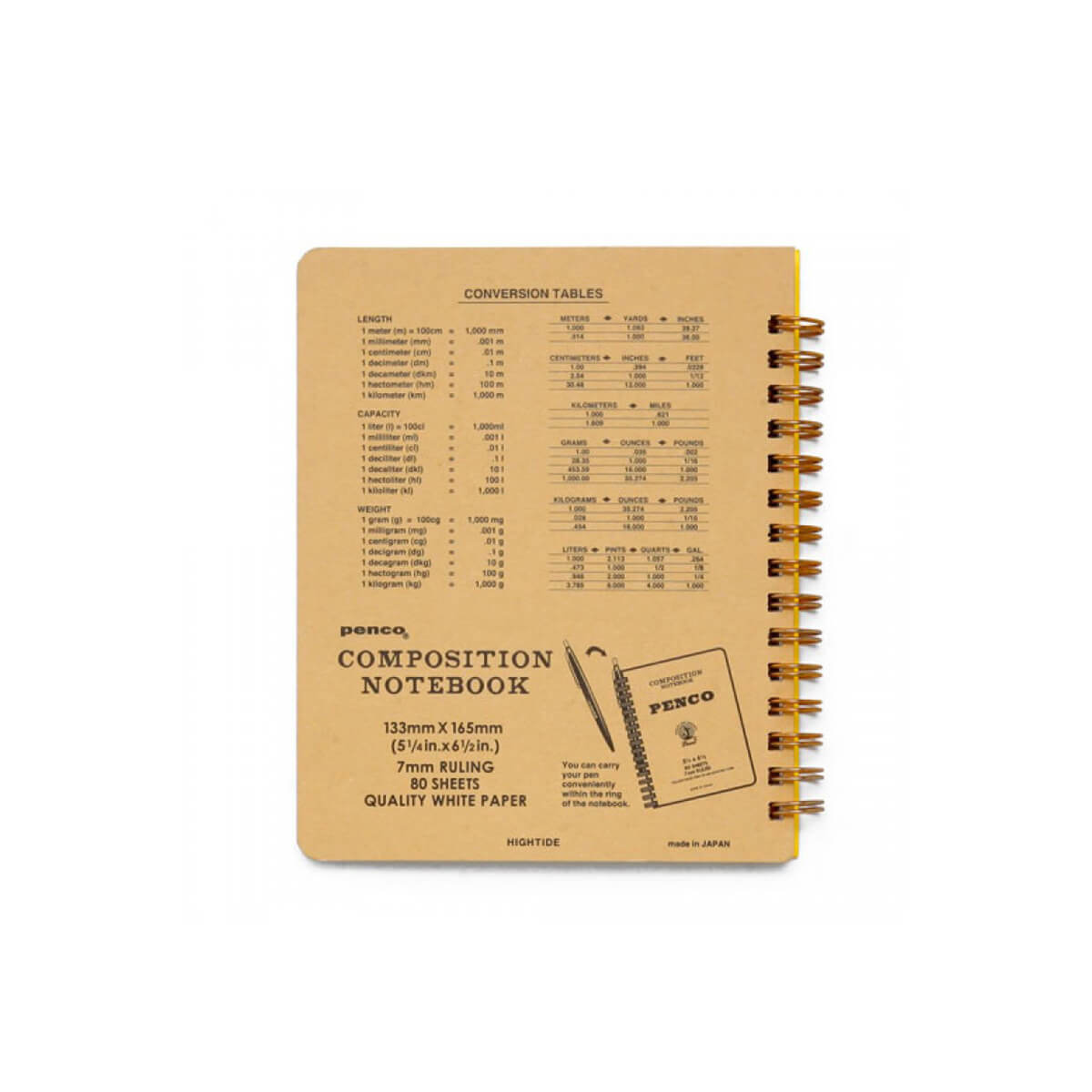 Medium Coil Notebook in Yellow by Hightide Penco