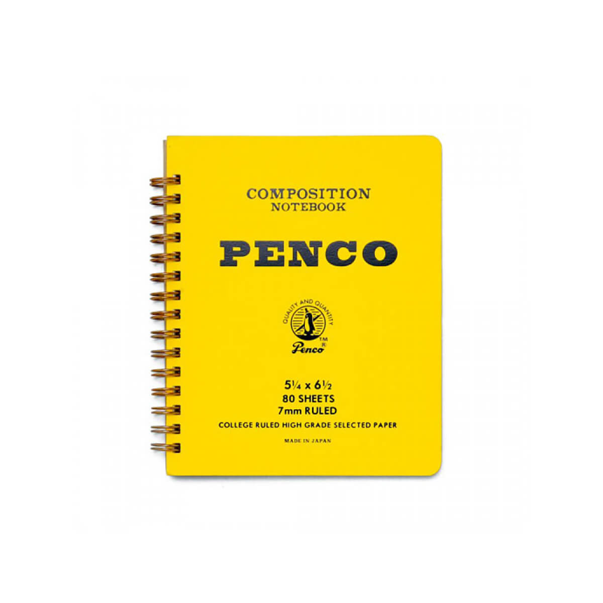 Medium Coil Notebook in Yellow by Hightide Penco