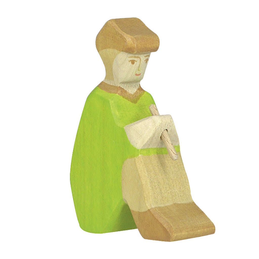 Shepherd with Flute Wooden Figure by Holztiger