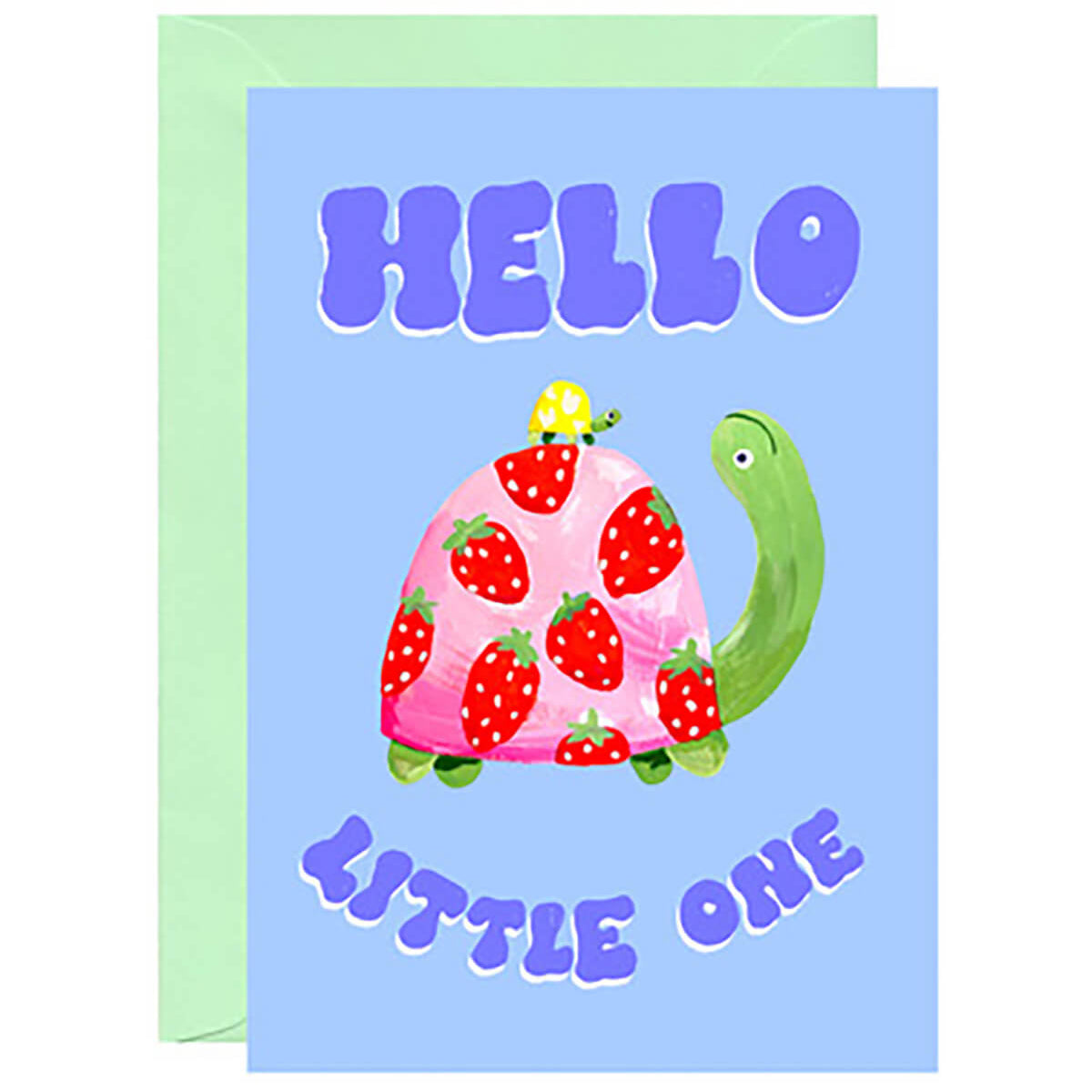 Hello Little One Tortoise Greetings Card by Ickaprint – Junior Edition