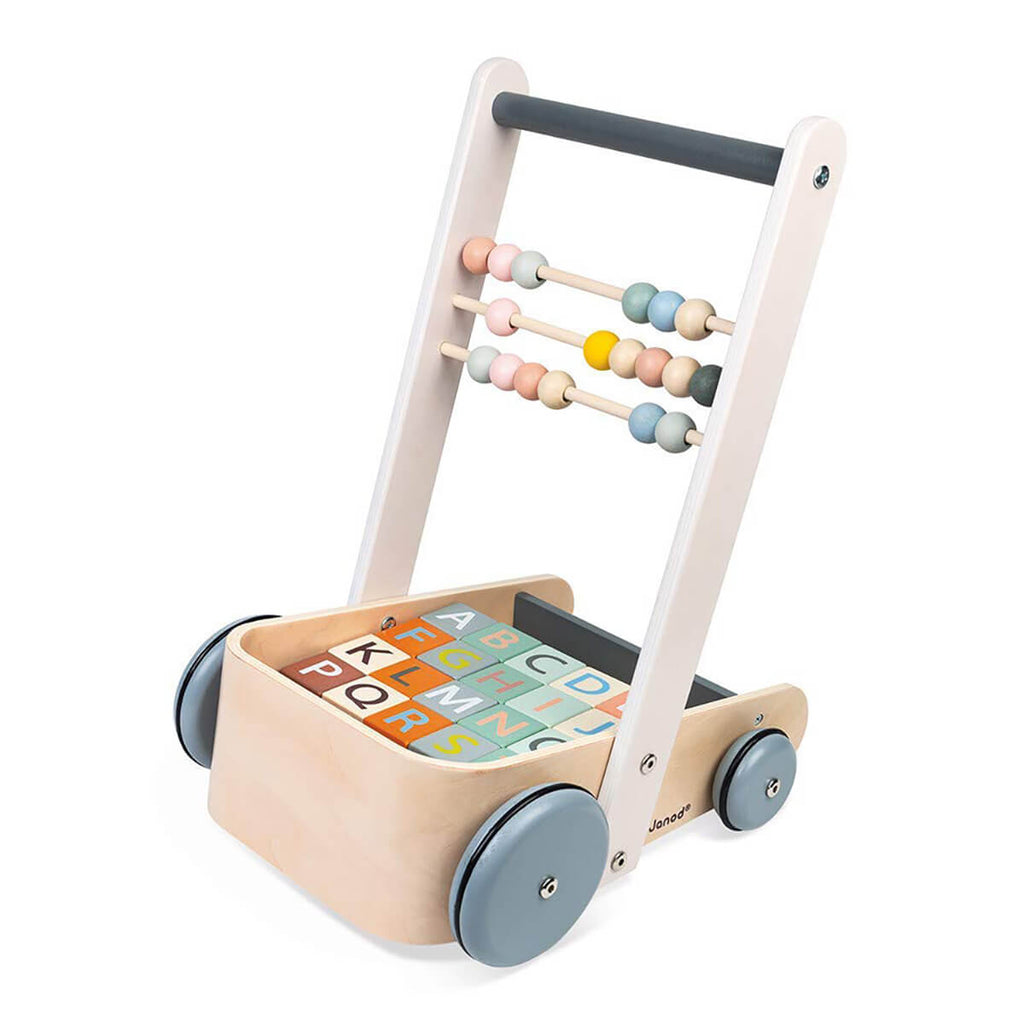 Sweet Cocoon Cart with ABC Blocks by Janod