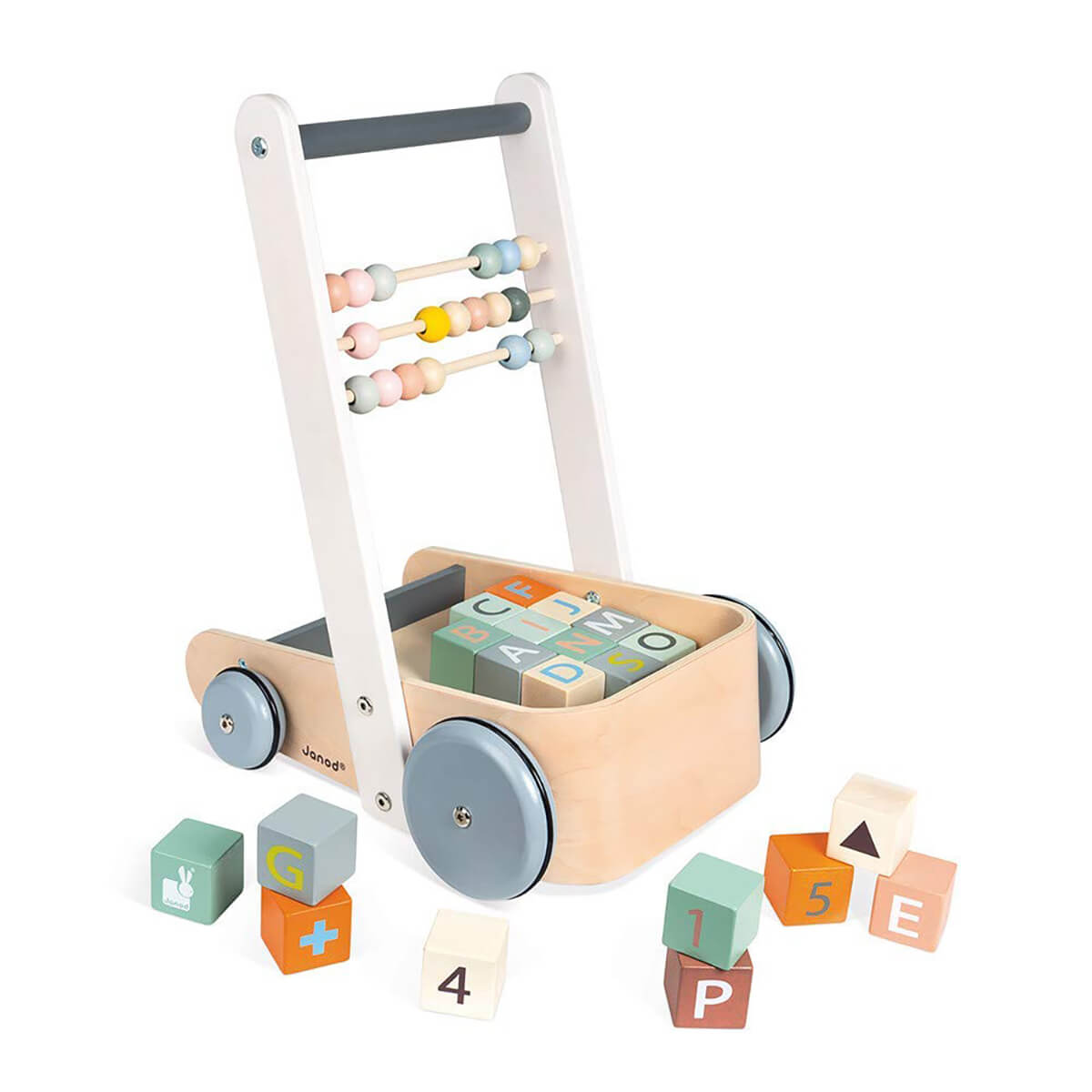 Sweet Cocoon Cart with ABC Blocks by Janod