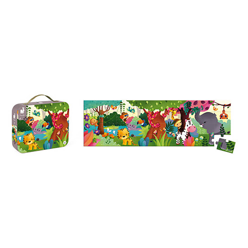 Jungle Panoramic 36 Piece Jigsaw Puzzle In Carry Case by Janod