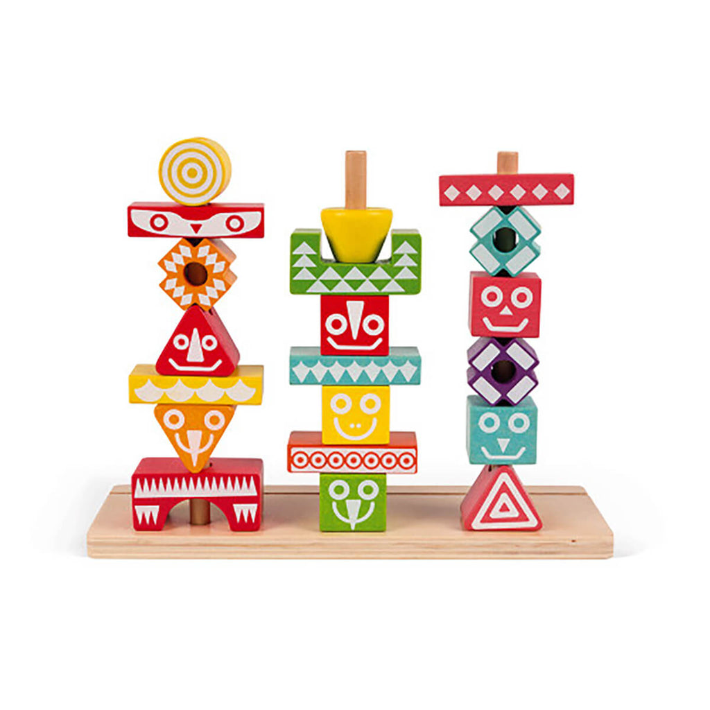 Wooden Edutotem Stackable Pieces by Janod