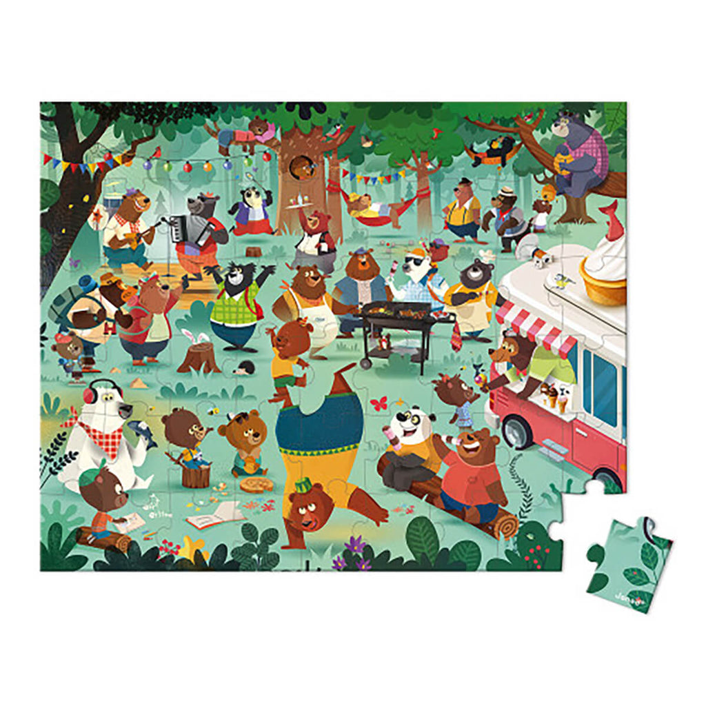 Family Bears 54 Piece Jigsaw Puzzle In Carry Case by Janod
