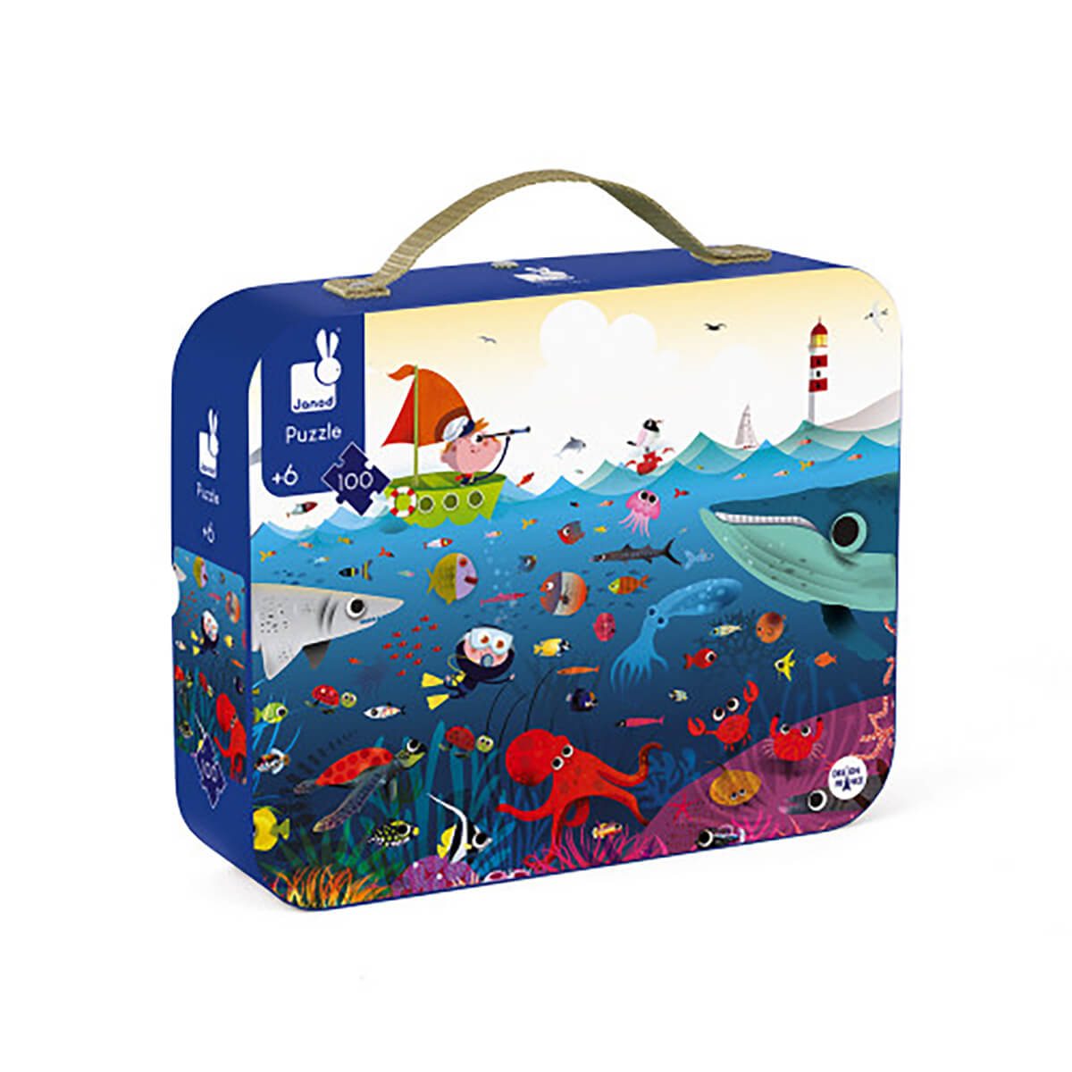Underwater World 100 Piece Jigsaw Puzzle In Carry Case by Janod