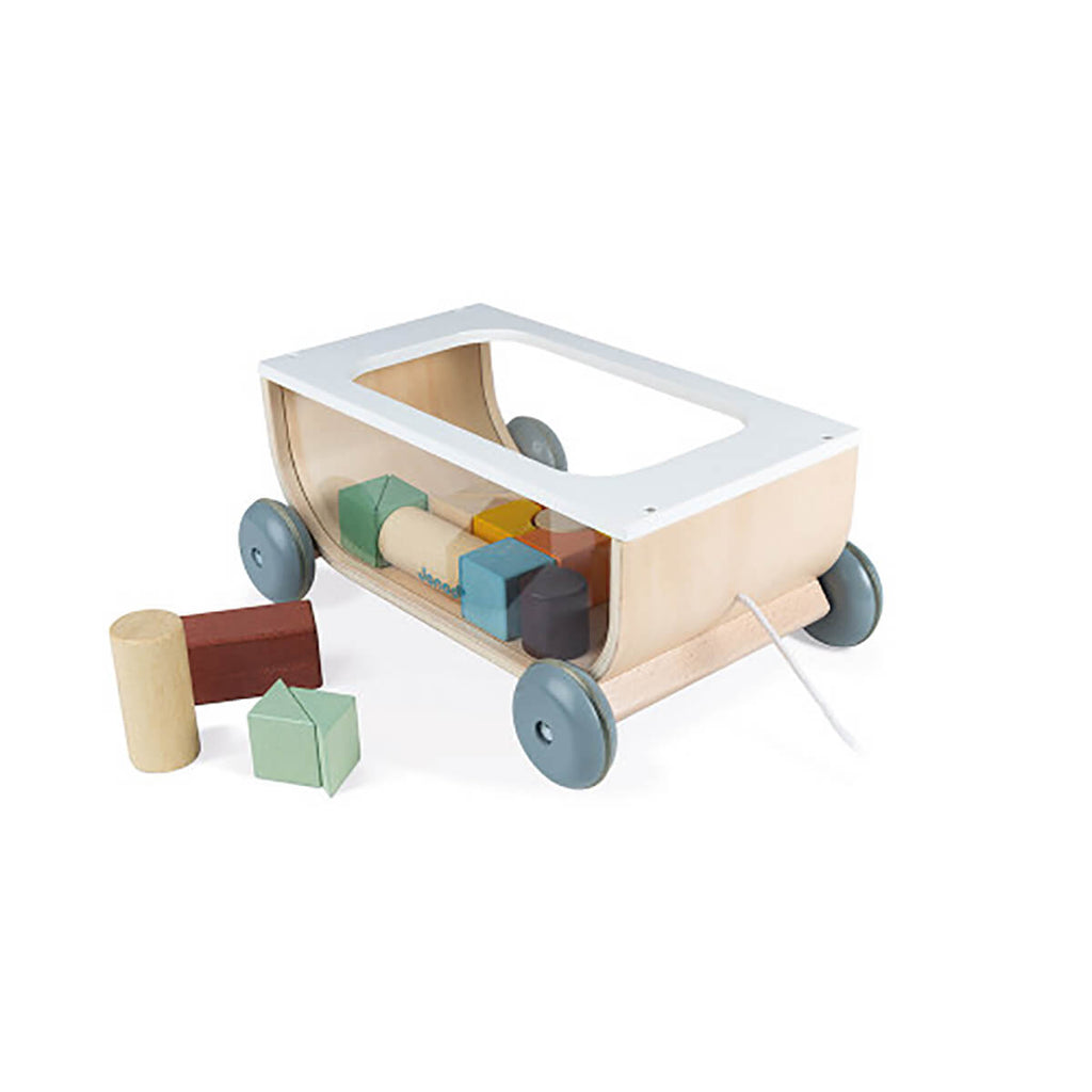 Sweet Cocoon Cart with Blocks by Janod