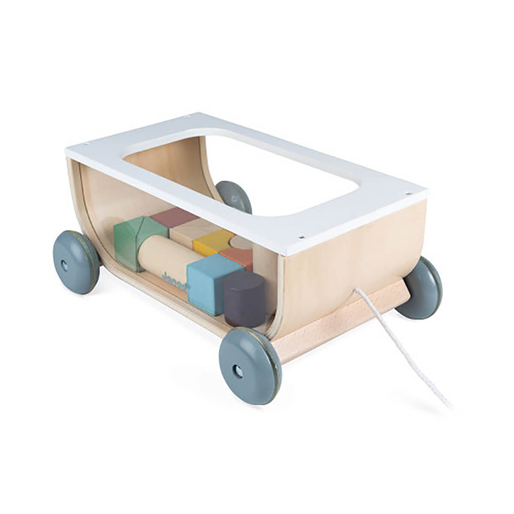 Sweet Cocoon Cart with Blocks by Janod
