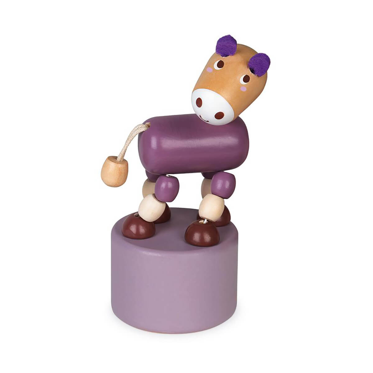 Pocket Cow / Donkey Push Up Toy by Janod