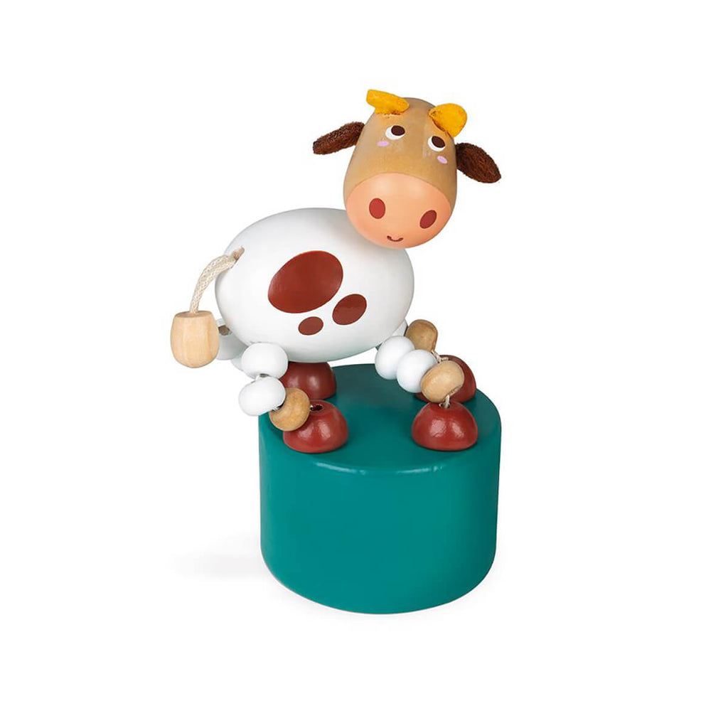 Pocket Cow / Donkey Push Up Toy by Janod