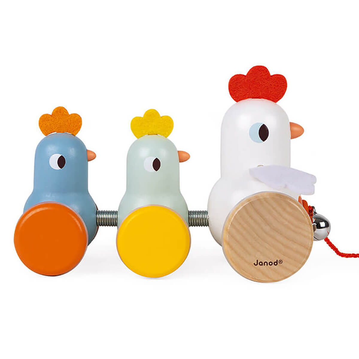 Pull Along Hen And Chicks by Janod