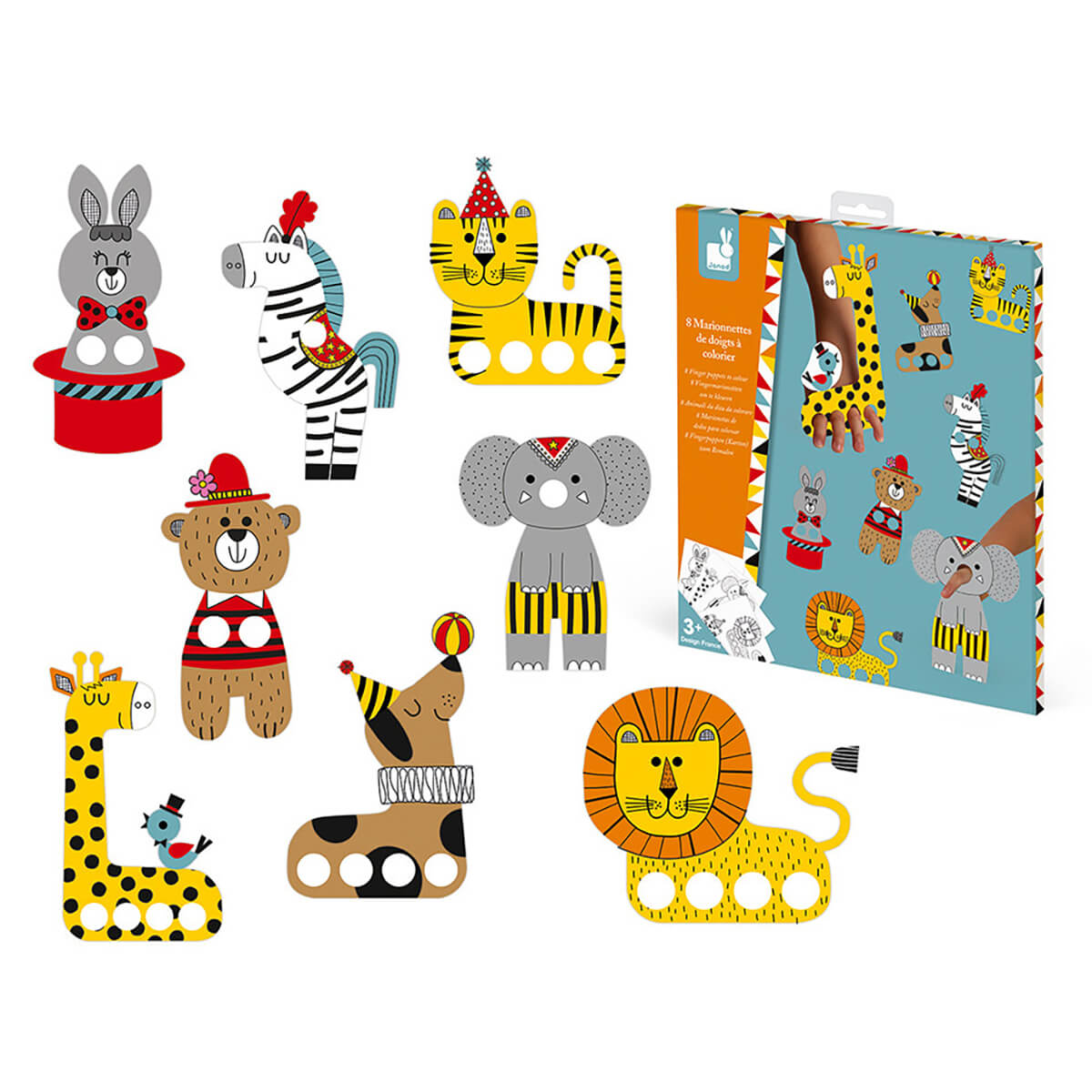 Finger Puppets To Colour 3D Creations by Janod