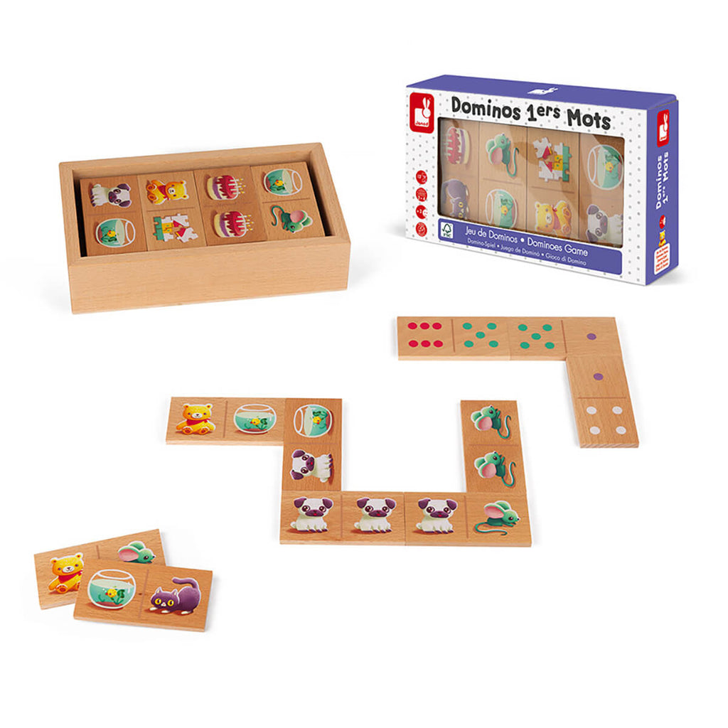 First Words Wooden Dominoes Game by Janod