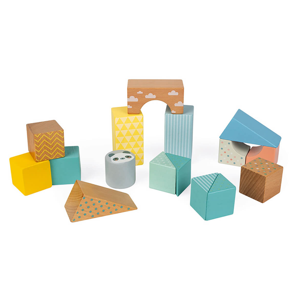 Pure Pull Along Blocks Cart by Janod