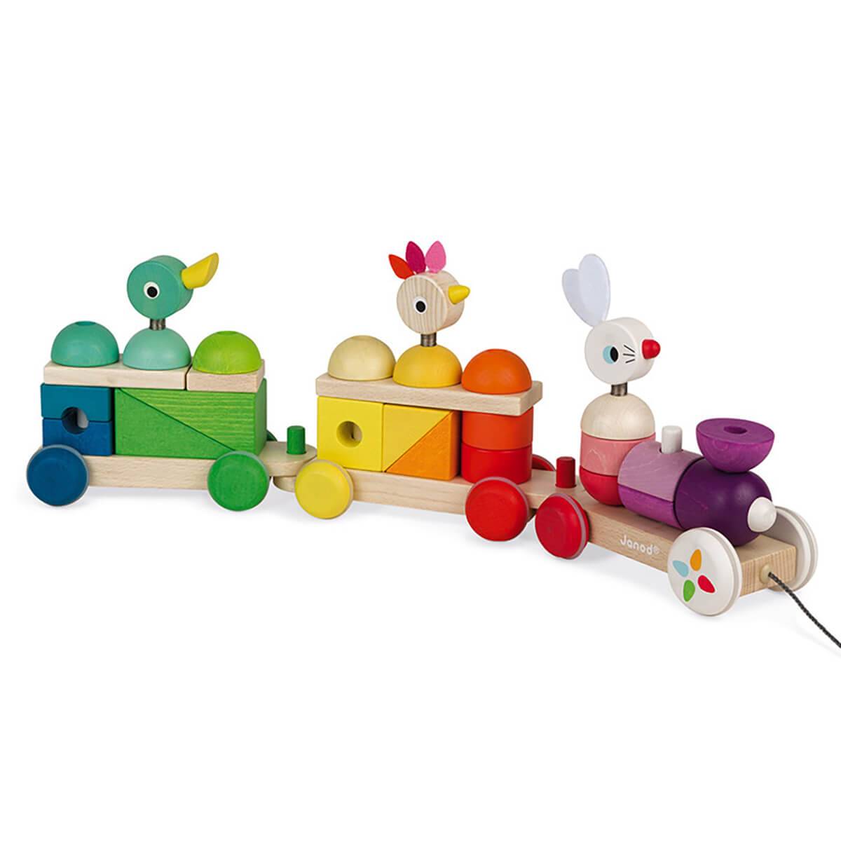 Zigolos Giant Multicolour Pull Along Train by Janod