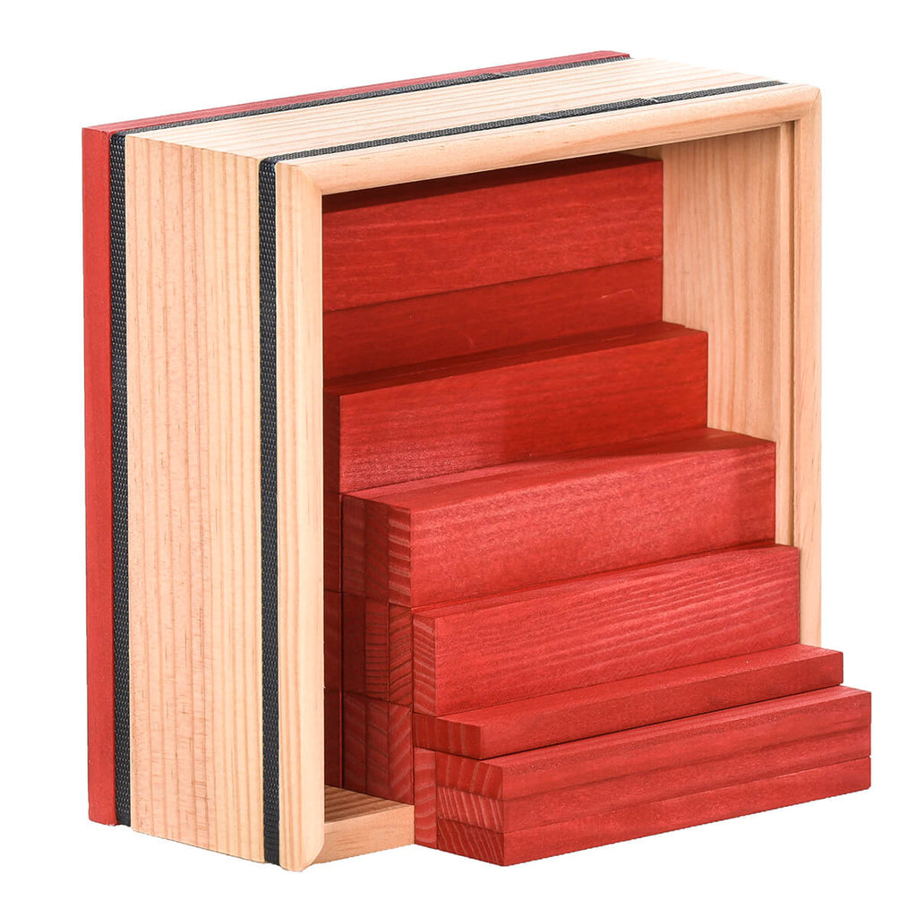 40 Square Box of Planks in Red By Kapla