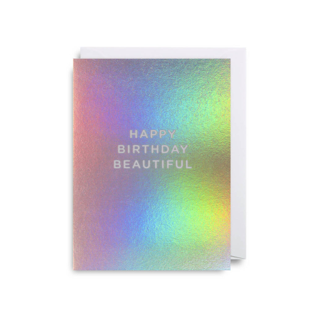 Happy Birthday Beautiful Mini Greetings Card by Cherished for Lagom Design