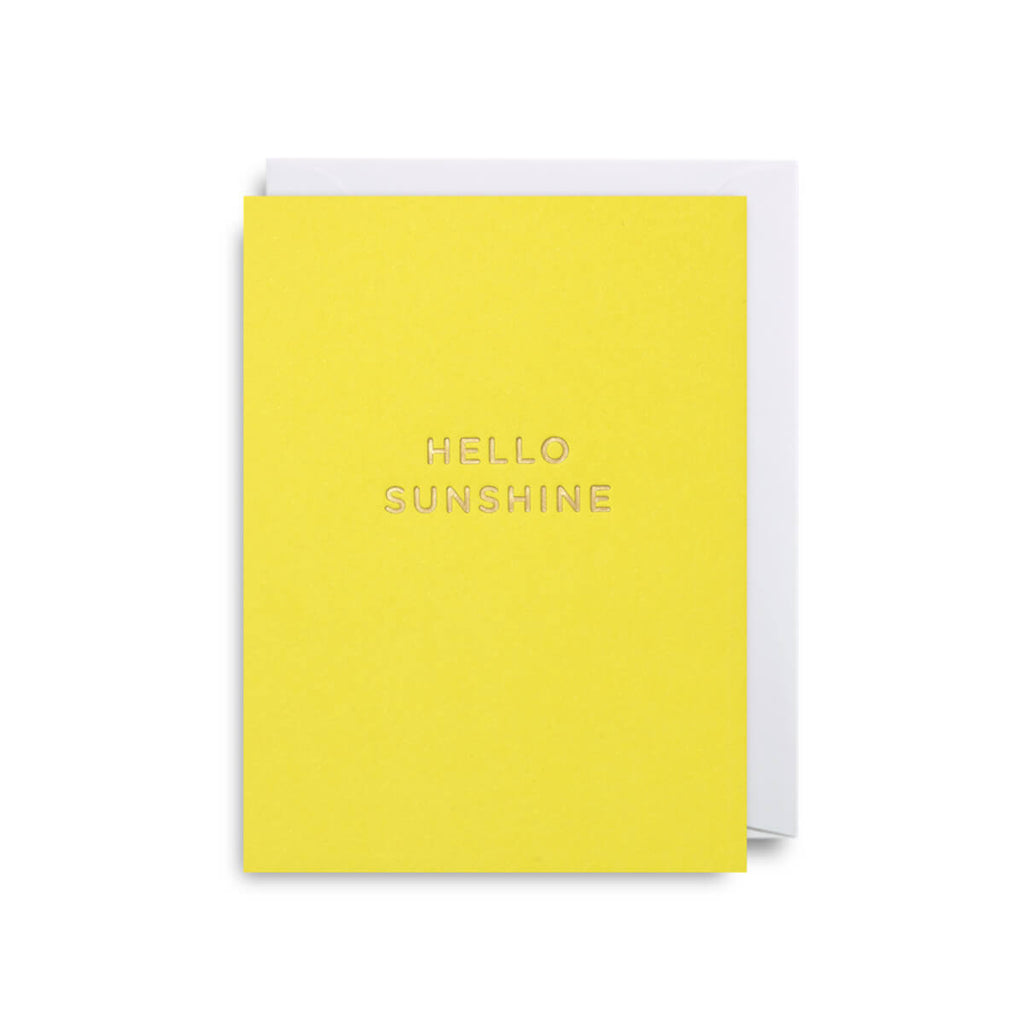 Hello Sunshine Mini Greetings Card by Cherished for Lagom Design