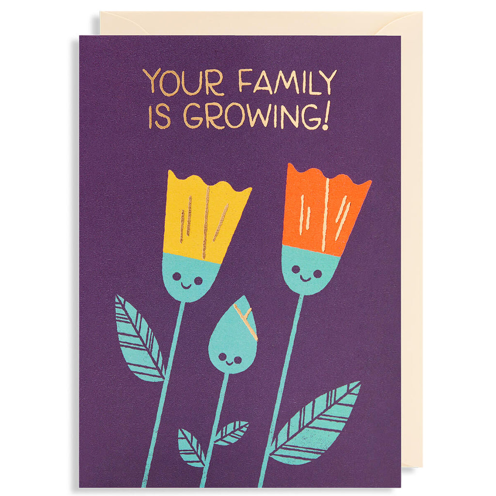Your Family Is Growing Greetings Card by Lydia Nichols for Lagom Design
