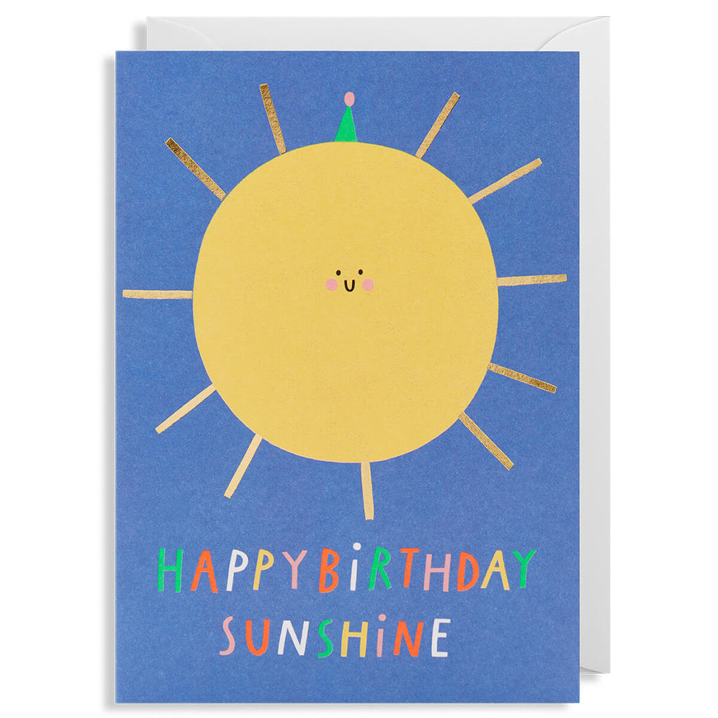Happy Birthday Sunshine Greetings Card by Susie Hammer for Lagom Design
