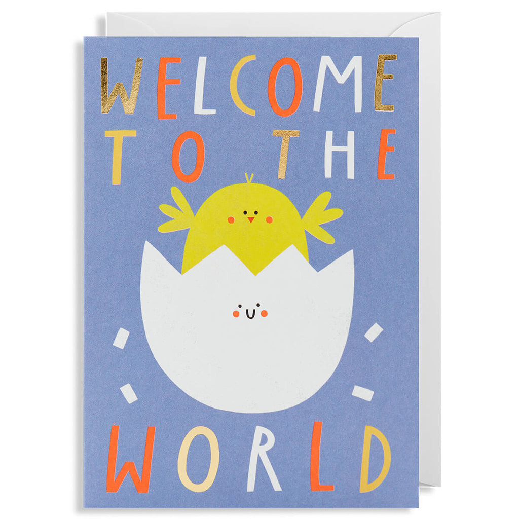 Welcome To The World Greetings Card by Susie Hammer for Lagom Design