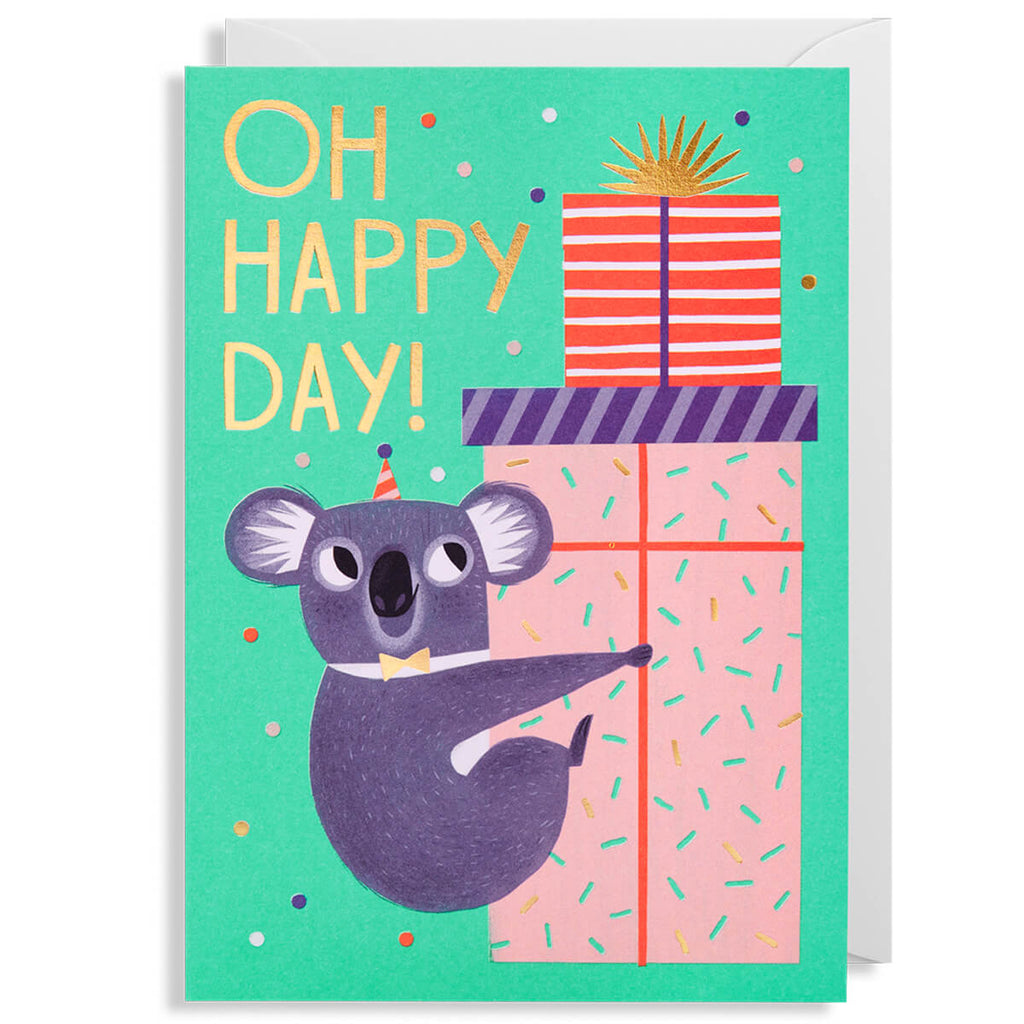 Oh Happy Day Koala Greetings Card by Allison Black for Lagom Design