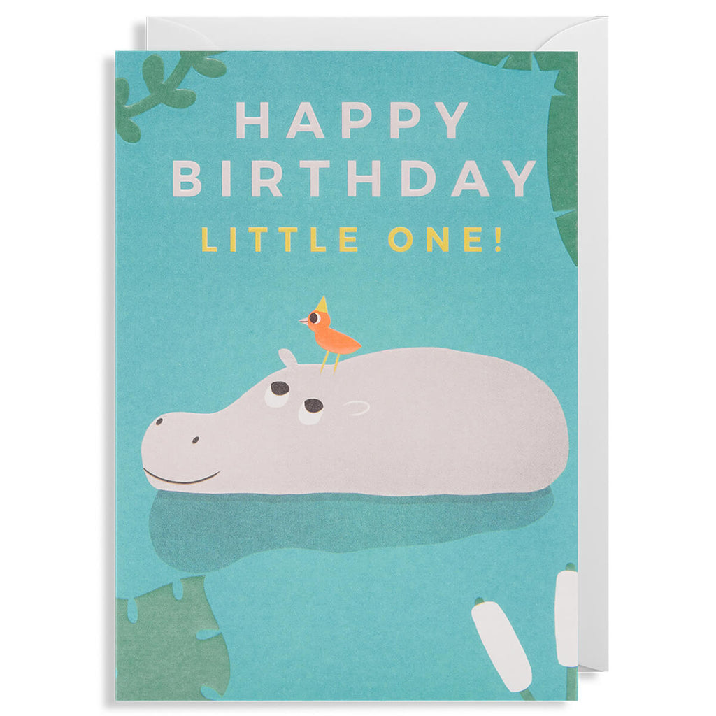 Happy Birthday Little One Greetings Card by Naomi Wilkinson for Lagom Design