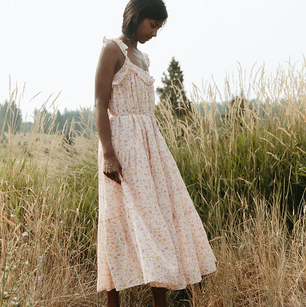 Dahlia Dress in Pink Floral by Lali