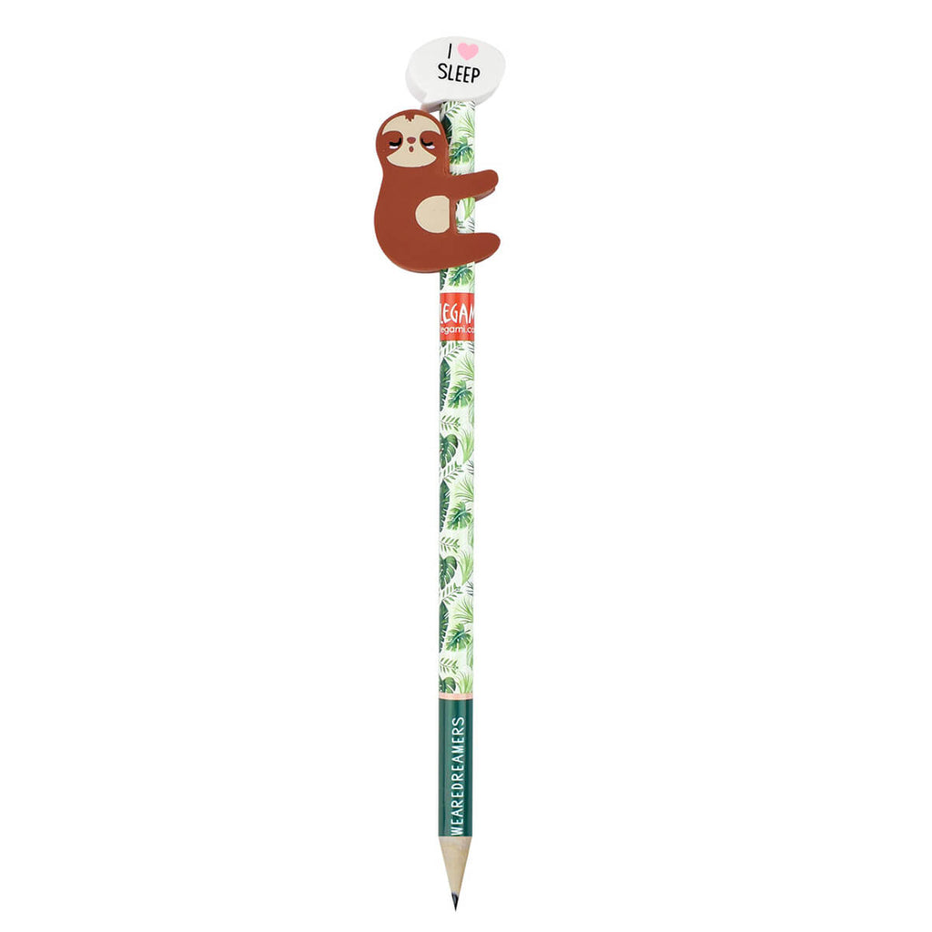 I Love Sleep Sloth Pencil With Eraser by Legami