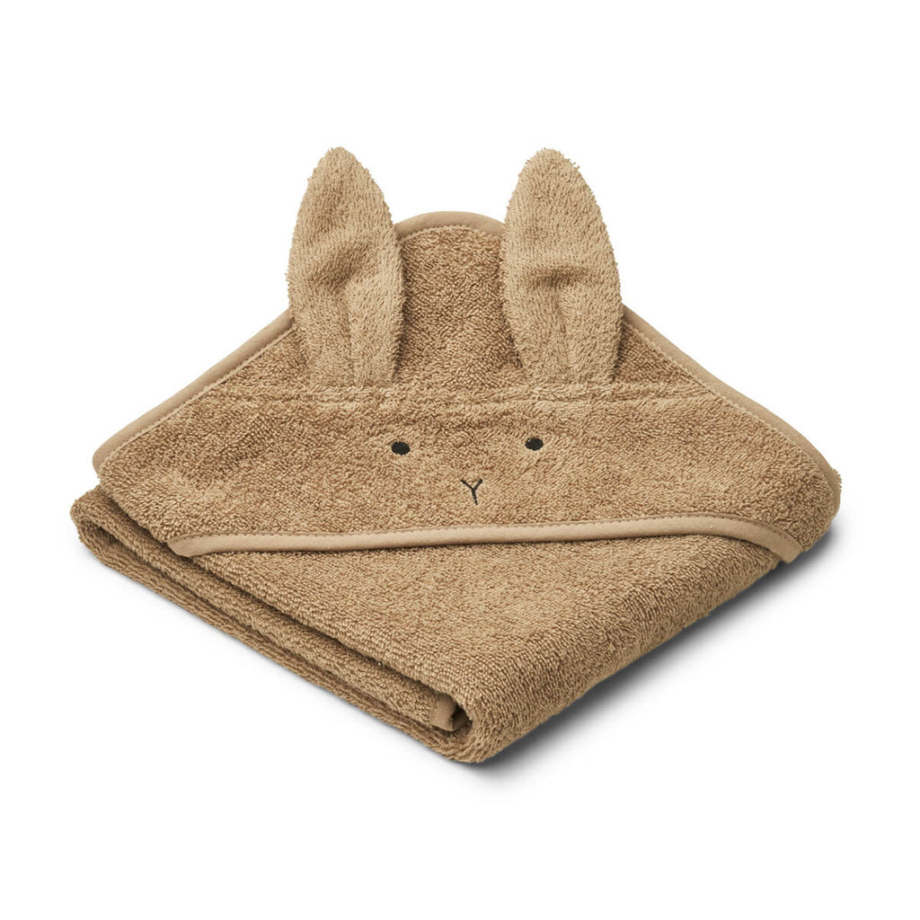 Albert Rabbit Hooded Baby Towel in Oat by Liewood