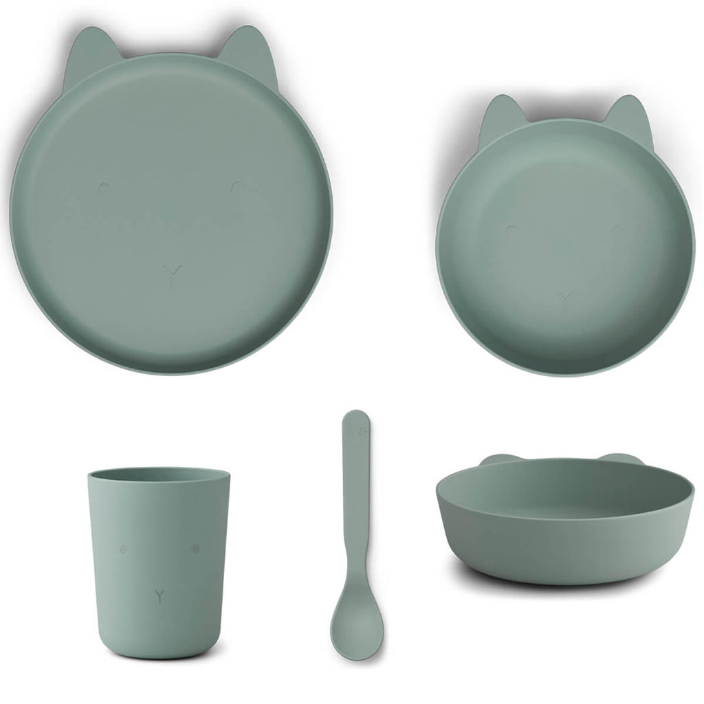 Paul Dining Set in Rabbit Peppermint by Liewood