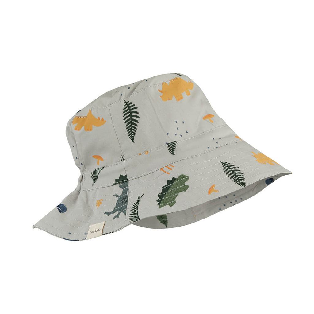 Sander Bucket Hat in Dino Dove Blue Mix by Liewood