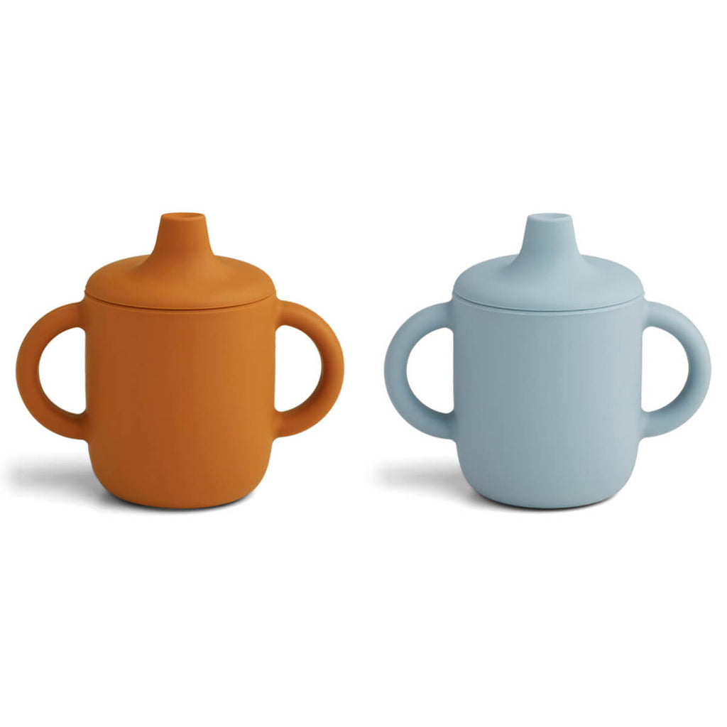 Neil Training Cup in Mustard / Sea Blue Mix by Liewood (2 Pack)