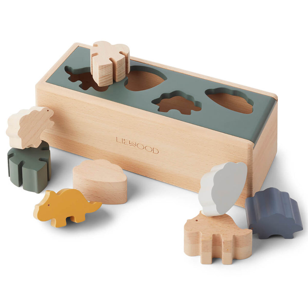 Midas Dino Shape Sorter Puzzle Box by Liewood