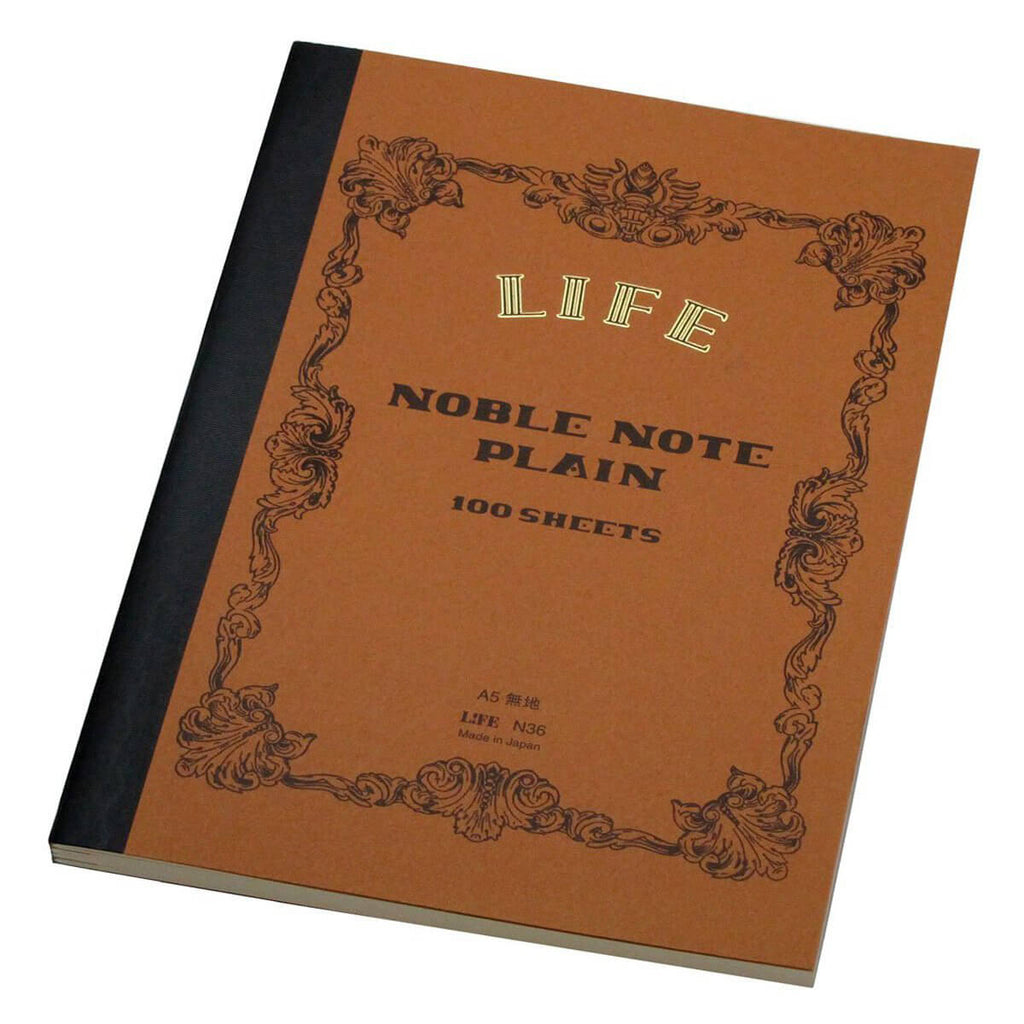 Noble Note Plain Notebook A5 (Brown) by Life Japan