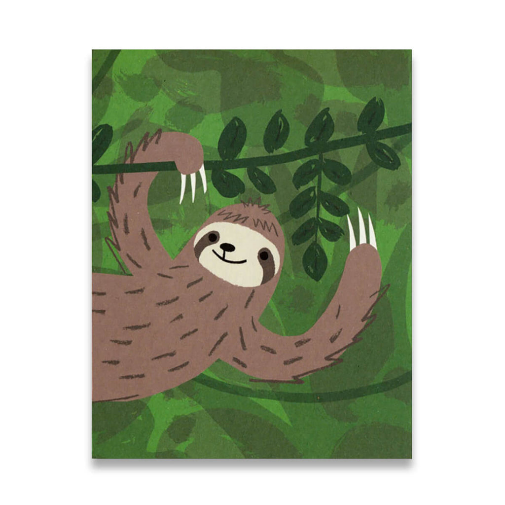 Sloth Mini Greetings Card by Lisa Jones Studio