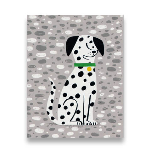 Dalmatian Mini Greetings Card by Lisa Jones Studio
