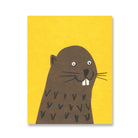 Beaver Mini Greetings Card by Lisa Jones Studio