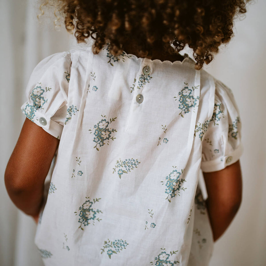 Beth Blouse in Blue Floral by Little Cotton Clothes