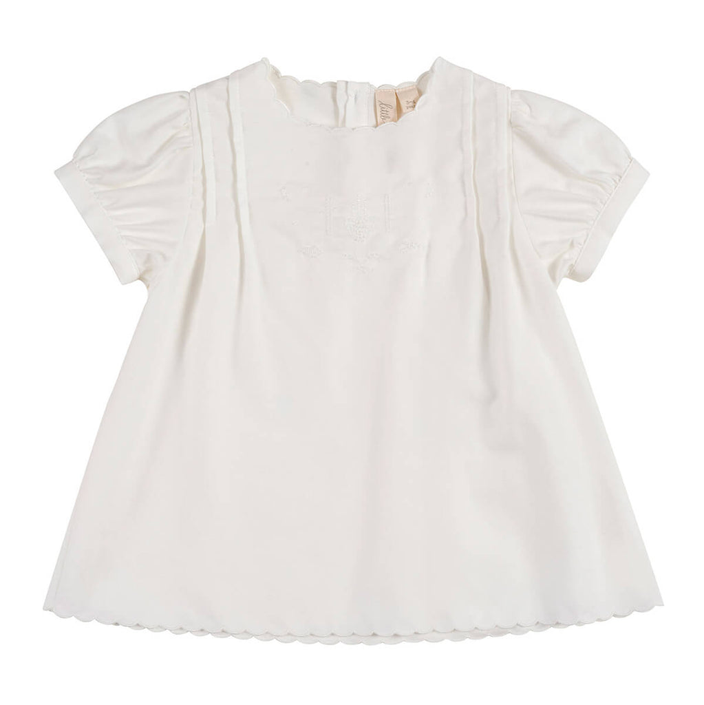 Beth Blouse in Embroidered White by Little Cotton Clothes