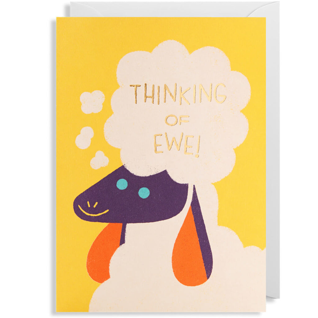 Thinking Of Ewe Greetings Card by Lydia Nichols for Lagom Design