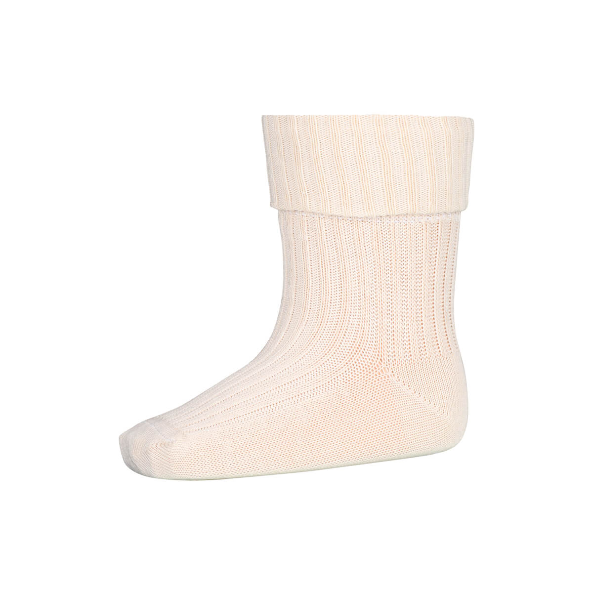 Cotton Rib Ankle Socks in Ecru by MP Denmark