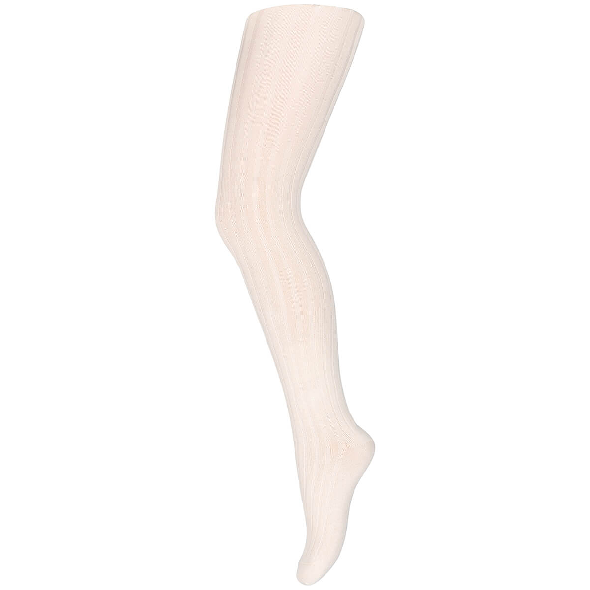 Cotton Rib Tights in Ecru by MP Denmark