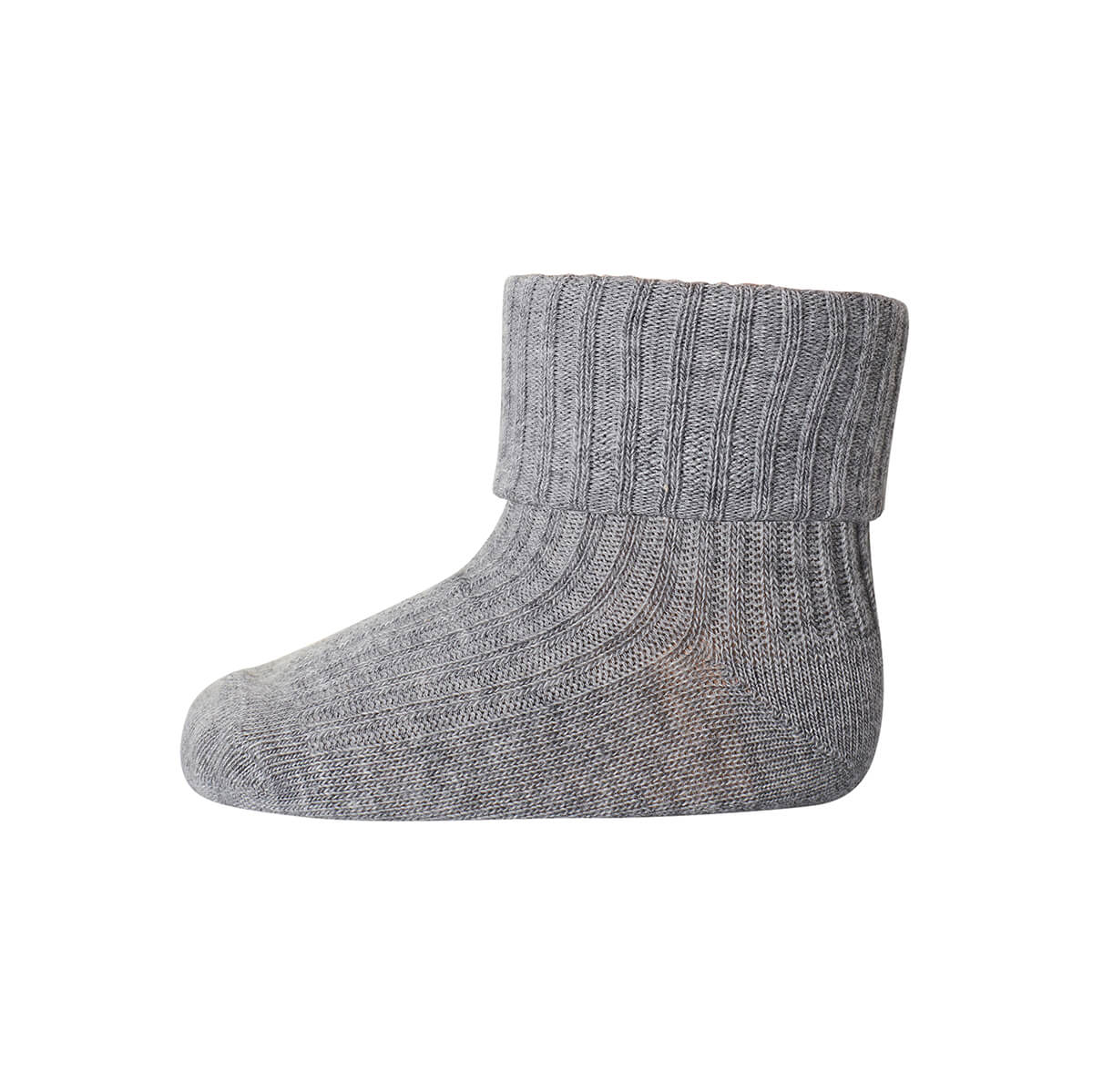 Cotton Rib Ankle Socks in Grey Melange by MP Denmark Junior Edition