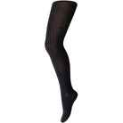 Wool Rib Tights in Black MP Denmark