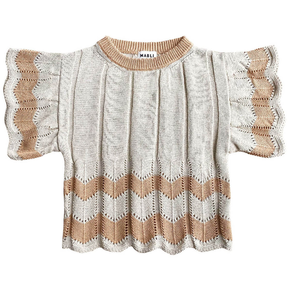 Igam Ogam Tee in Sand / Putty by Mabli