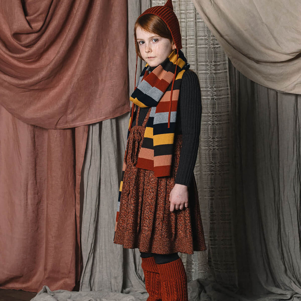 Enid Skirt in Brick / Rosewood / Cocoa by Mabli - Last One In Stock - 8 Years