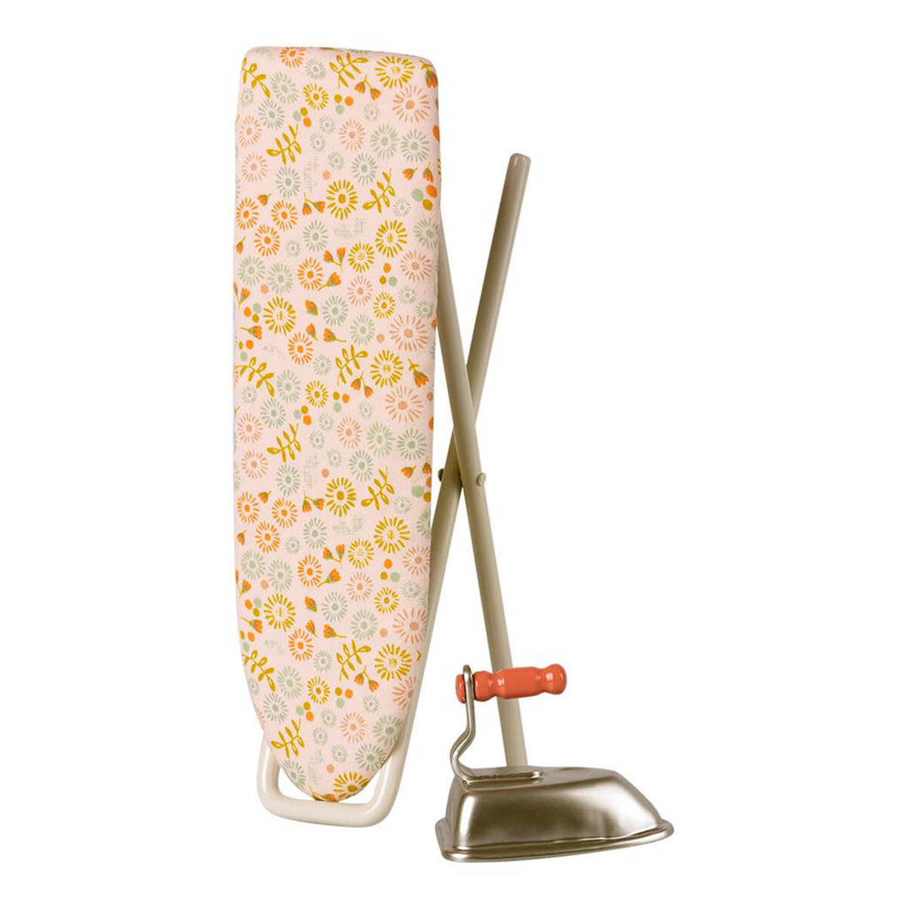 Iron and Ironing Board in Peach Floral by Maileg