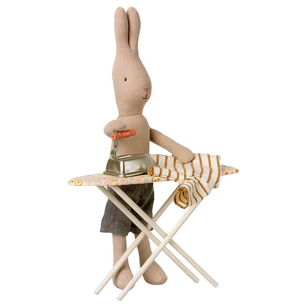 Iron and Ironing Board in Peach Floral by Maileg